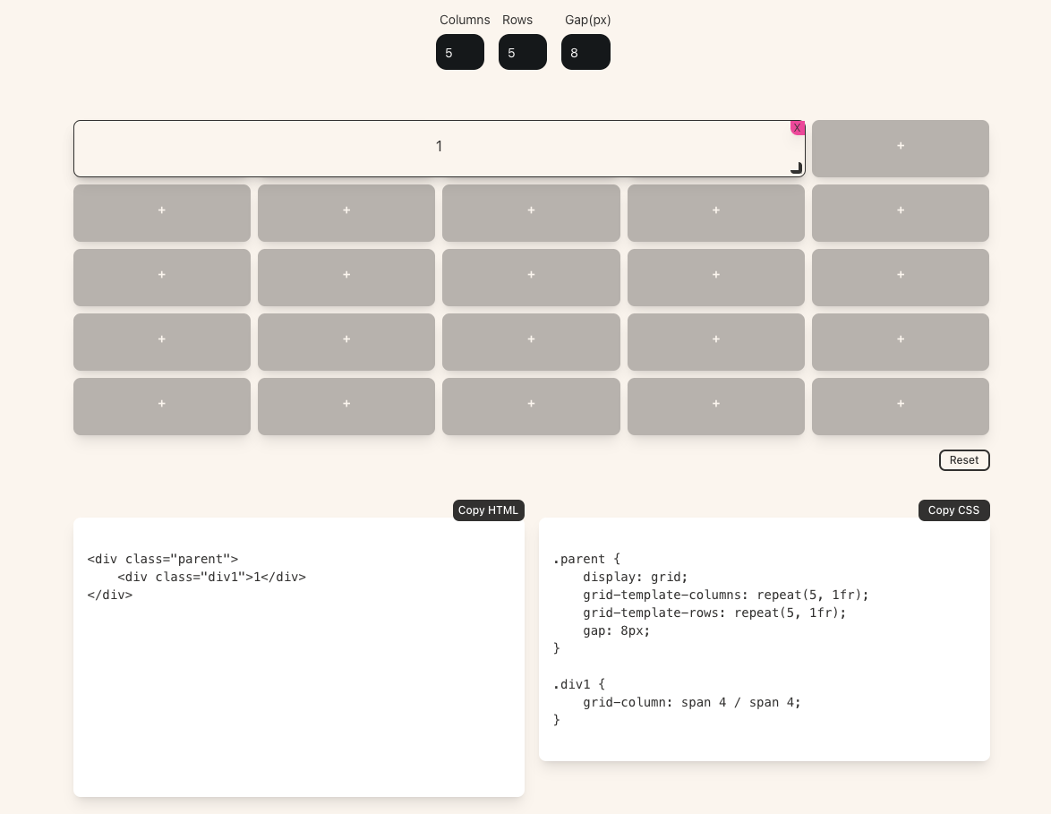 CSS Grid Generator